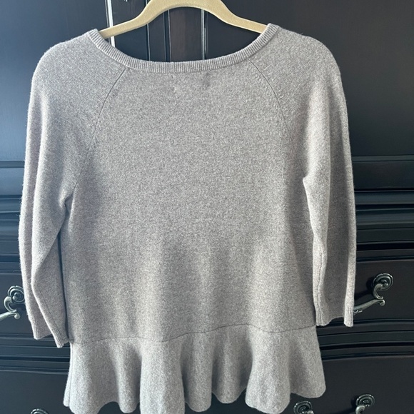 Land's End Tan with Ruffles Cashmere Sweater XS - Picture 3 of 6